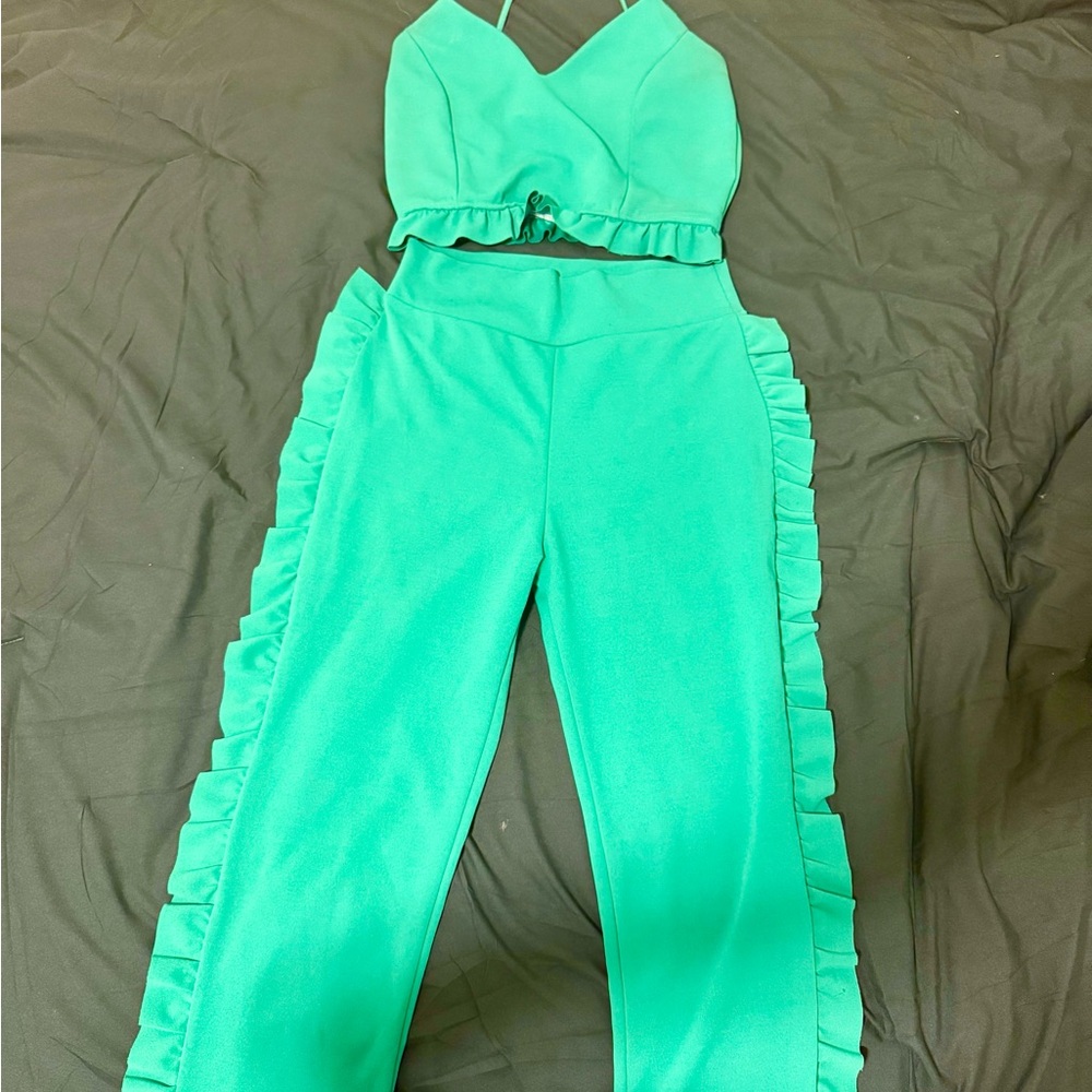 Stylish Green Women's Coord Set